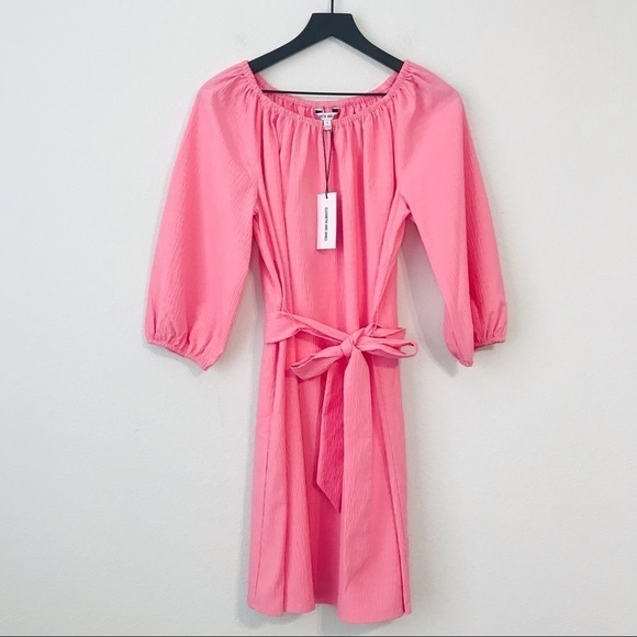 New! Elizabeth and James Bohemian Peasant Barbie Pink Gauzy Oversized Dress - Picture 3 of 12